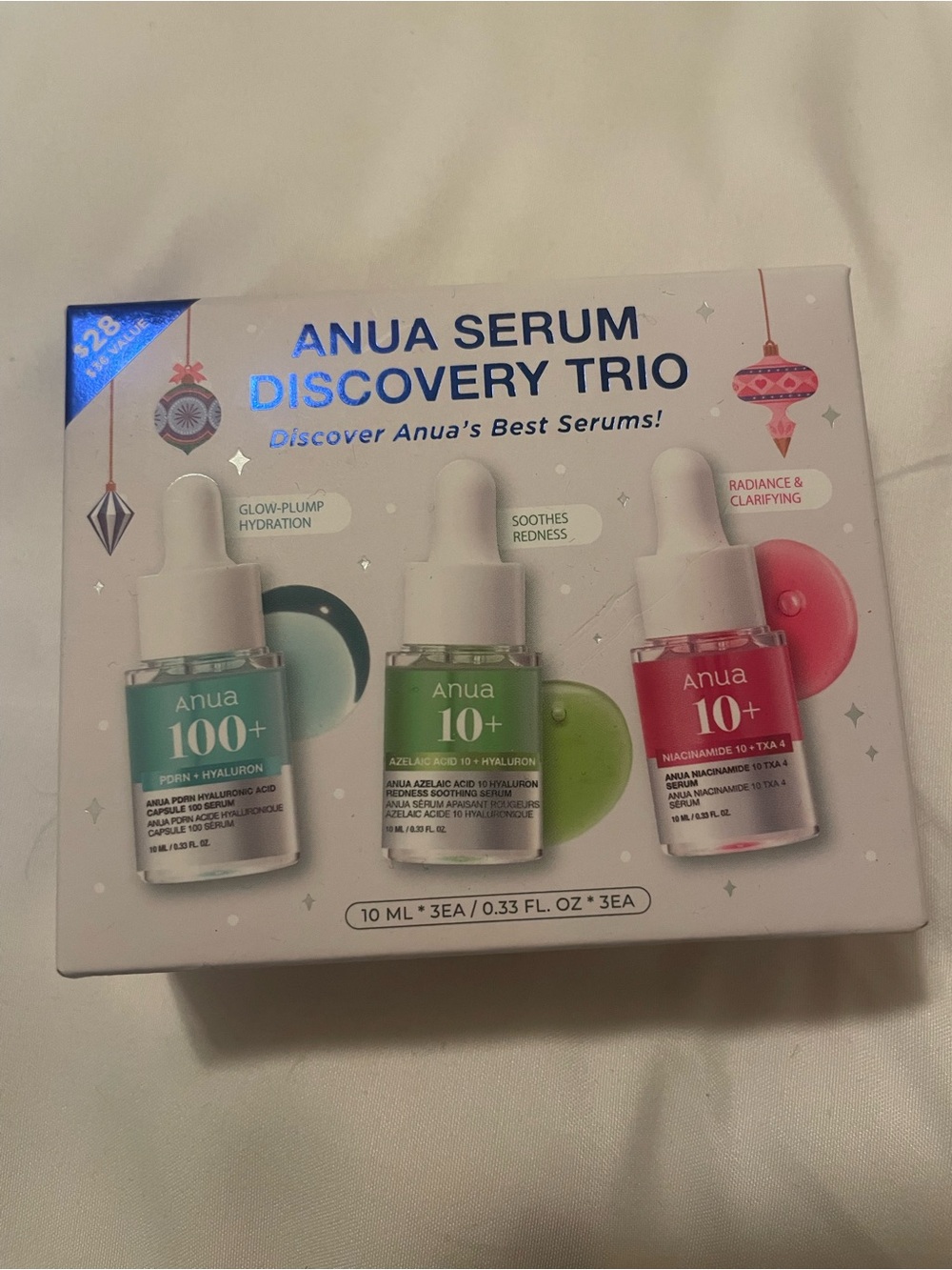 Anua Serum Discovery Trio — Green & Pink Skincare Set